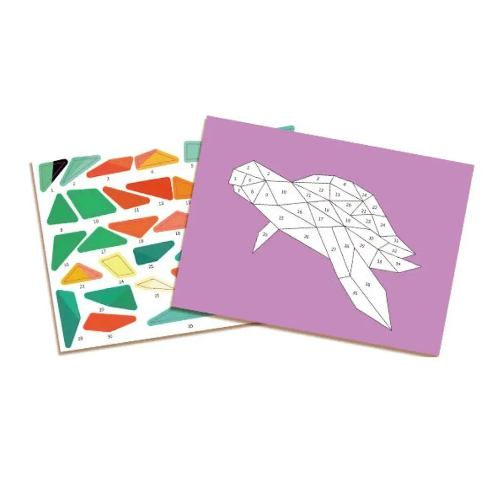 

Paper 3D Geometric Sticker Books Educational Toys Handmade DIY Paste Material Kit Car Cute Animals Sticker Book Kids