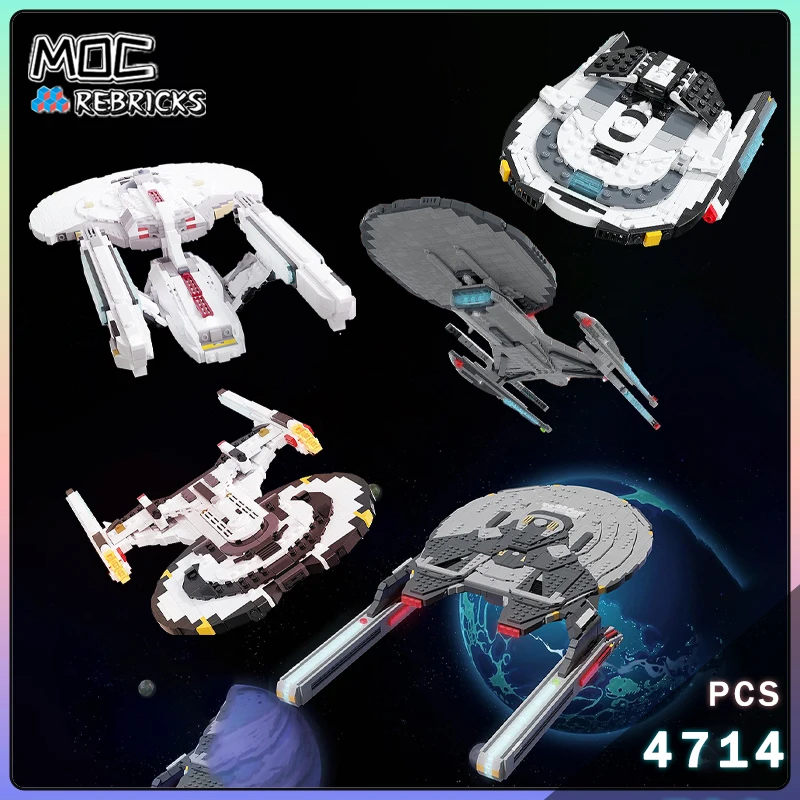MOC USS Titan Gagarin-class Battlecruiser Parliament-class Engineering Vessel Cruiser Building Blocks Model Bricks Boy Toy Gifts