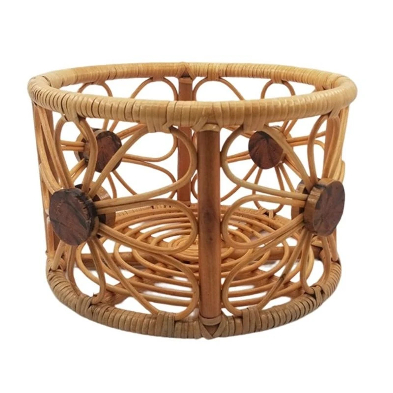 Y4QA Canasta ratán vintage hecha a mano Captura silla bebé Captura hermosos momentos accesorios perfectos para