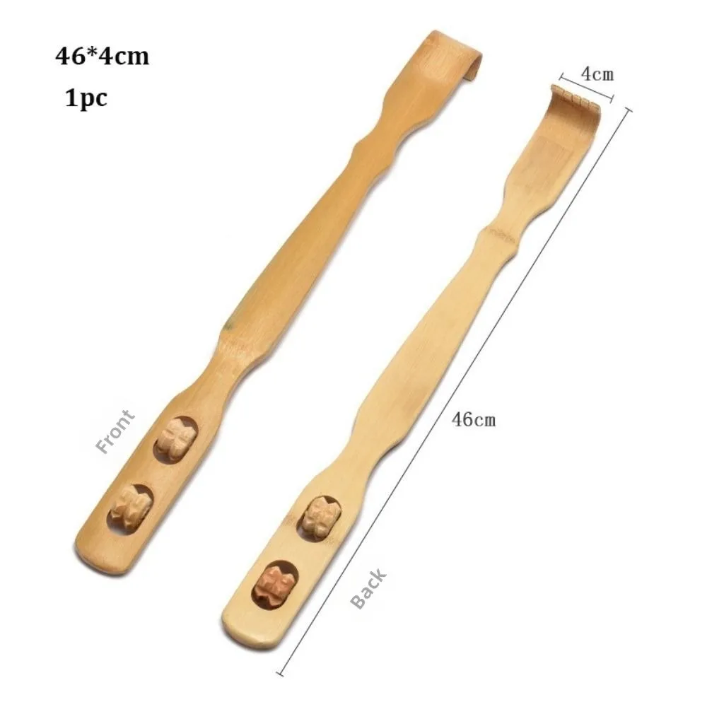 Durable Massager Back Scratcher Bamboo Multistyles Wooden Body Roller Stick 41.5~46.5cm Backscratcher Wooden Scratching view 5
