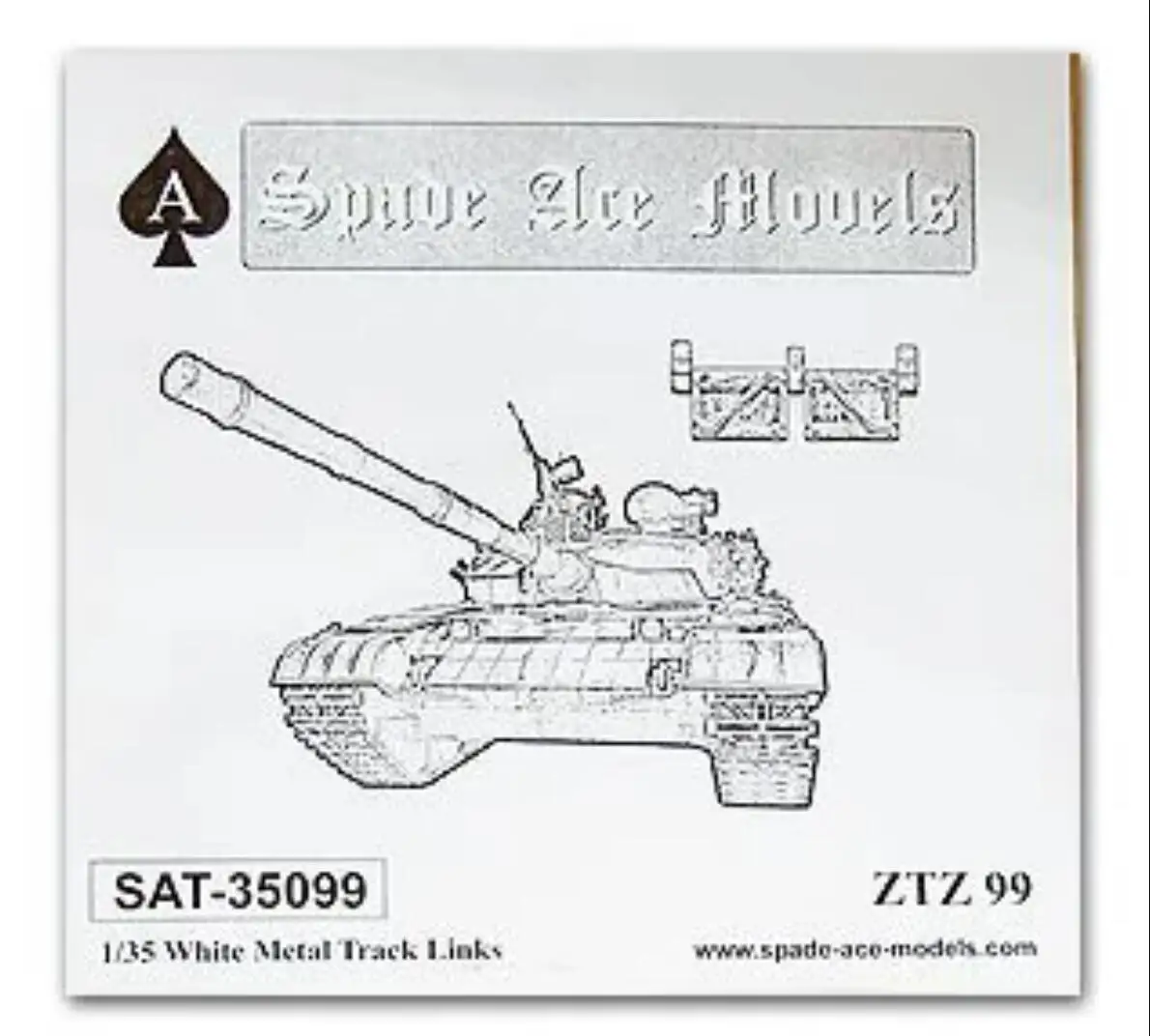 

Spade Ace Models SAT-35099S 1/35 Scale PLA ZTZ99 (Steel Track) Metal Tracks 'Special' (2 Pins for Hobby Boss)