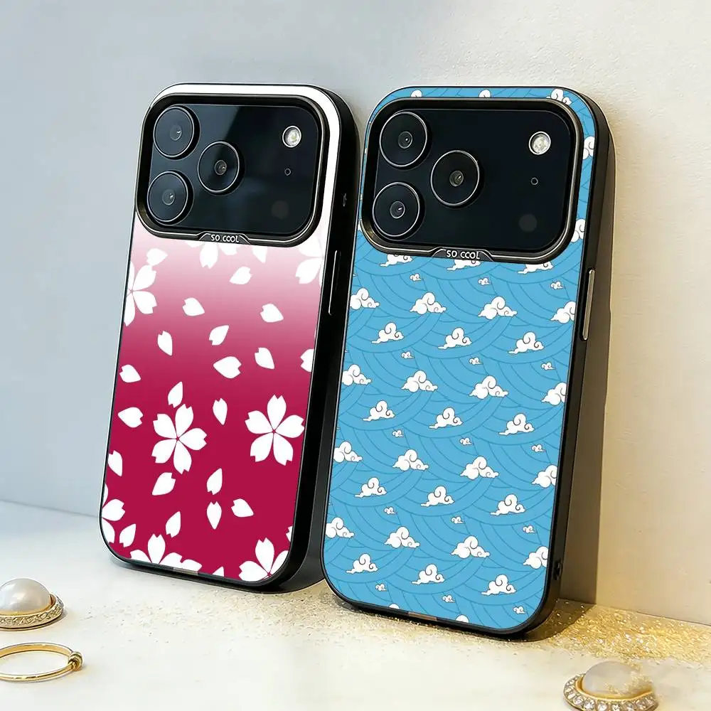 

J-Japanese G-Geometric P-Patterns Phone Case For iPhone17 16 15 14 13 12 Pro Max Grey Black Matte Laser Metallic Aurora Funda