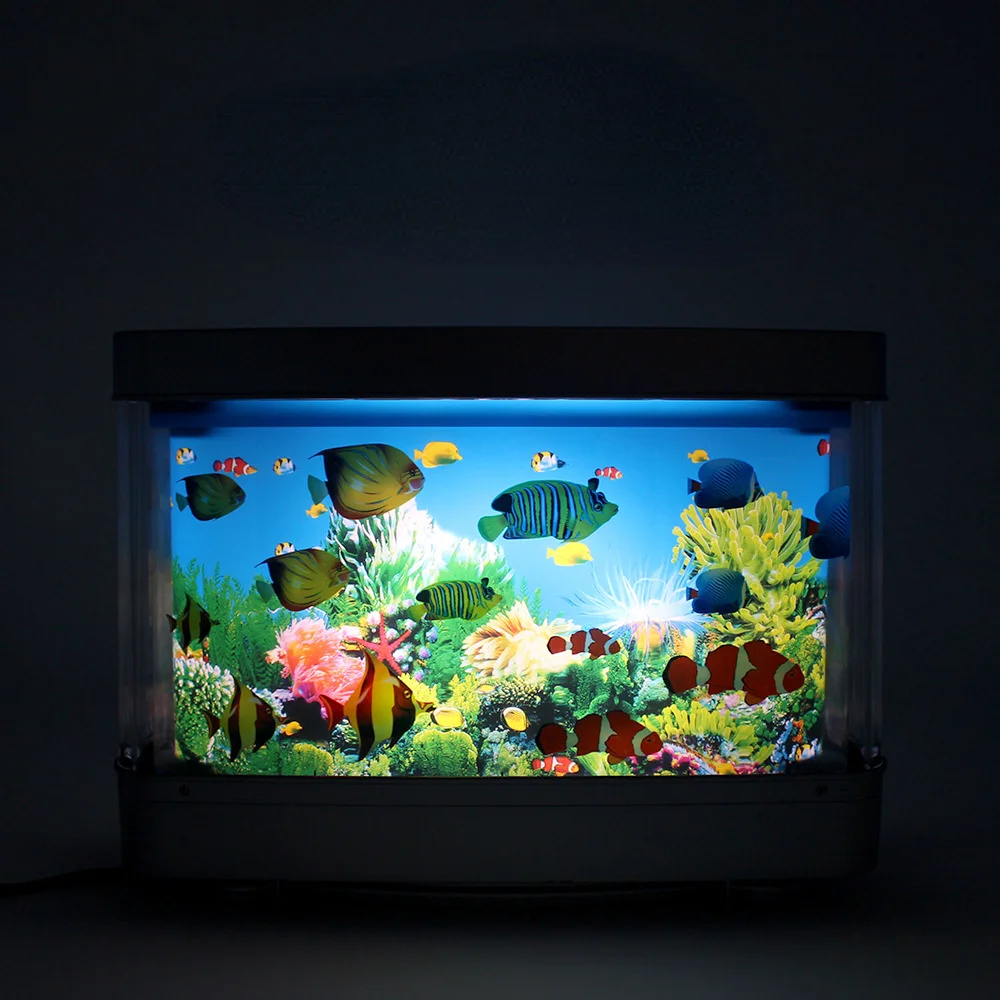 Artificial Tropical Fish Aquarium Decorative Lights Mobile Virtual Ocean LED Lights with Switch Colorful Lights