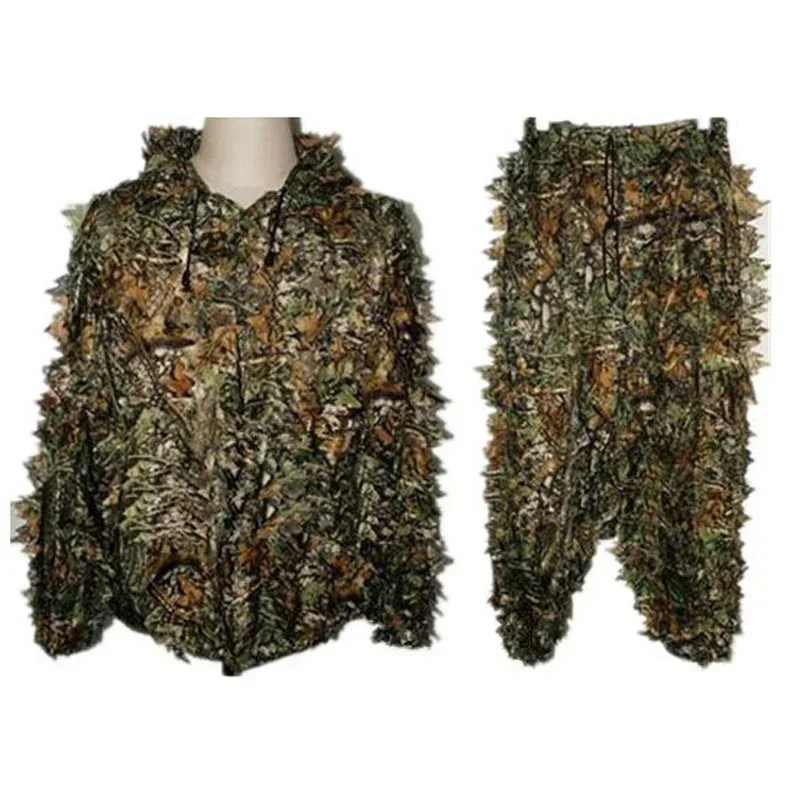 Men Women Kids Outdoor  Suit Sniper Camouflage Clothes Jungle  Hunting Suit Pants Hooded Jacket