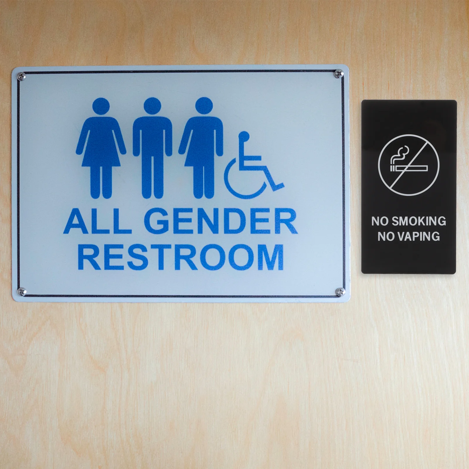 No Smoking Sign Acrylic Safety Warning Board For Public Places Toilet Office Hotel Wall Sticker Rectangular No Smoking Indicator