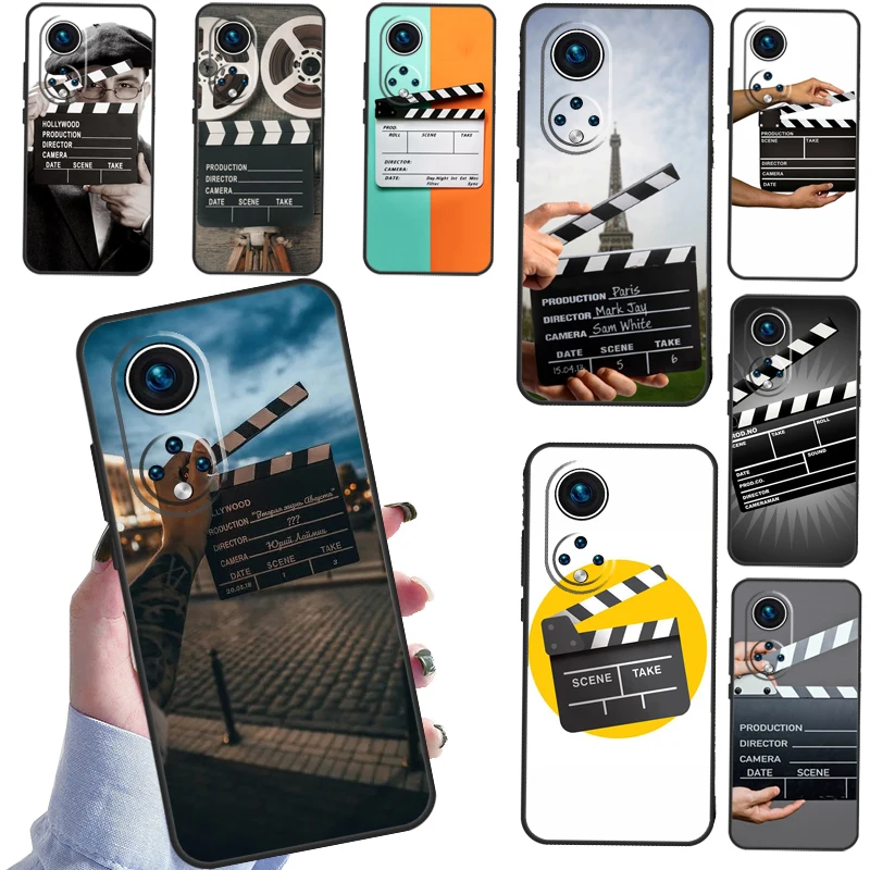 Film Clapperboard Clapper Board For Huawei P20 Lite P30 P40 Pro Nova 9 Nova 5T P Smart 2019 Phone Case For Honor 50 Coque