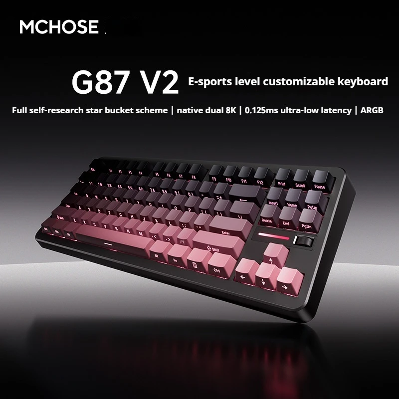 

Mchose G87v2 Customized Keyboard Gasket Structure Mechanical Keyboard Wireless Three Mode E-Sports Game Office Computer Keyboard