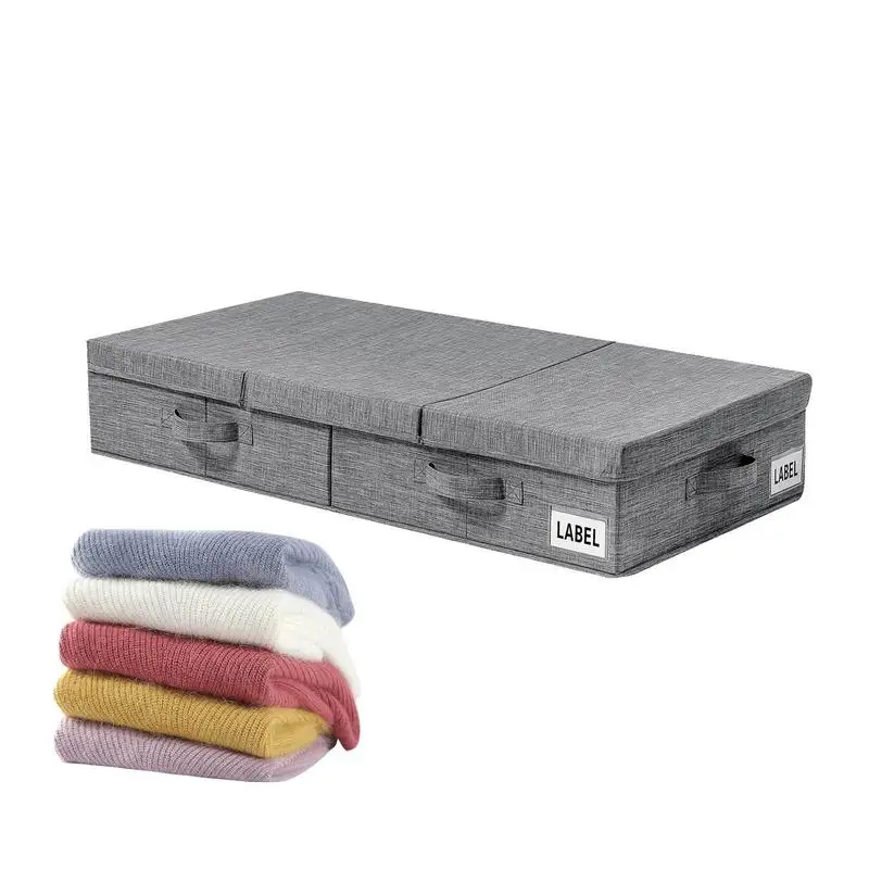 

Underbed Storage With Lid Foldable Underbed Clothes Storage Large Capacity Storage Organizer With Lids Non-woven Closet