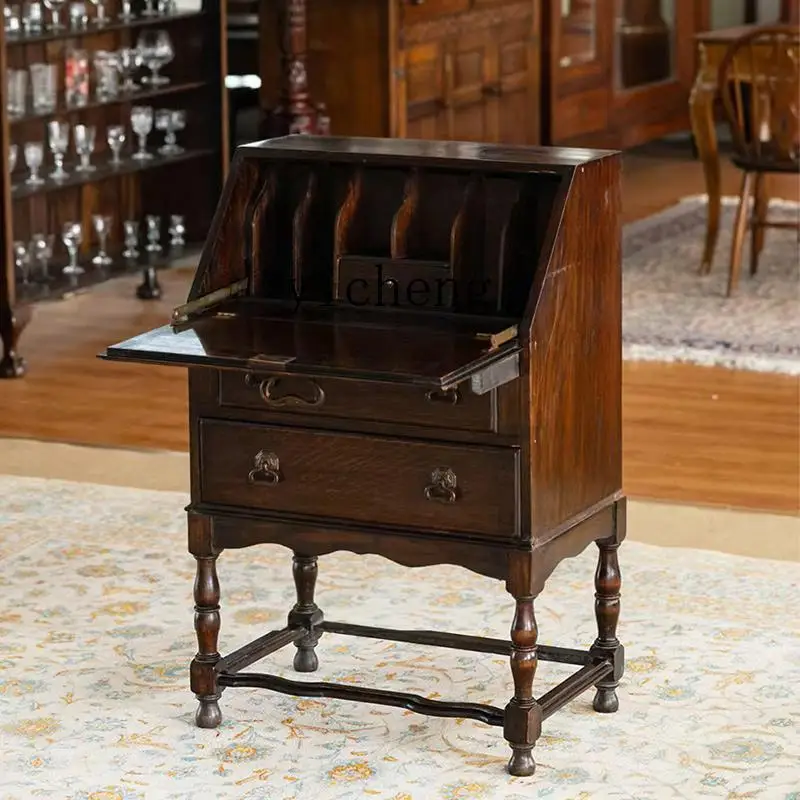 

TWR Solid Wood Bookcase Desk Dressing Table Integrated Cabinet Secretary Cabinet Side Cabinet