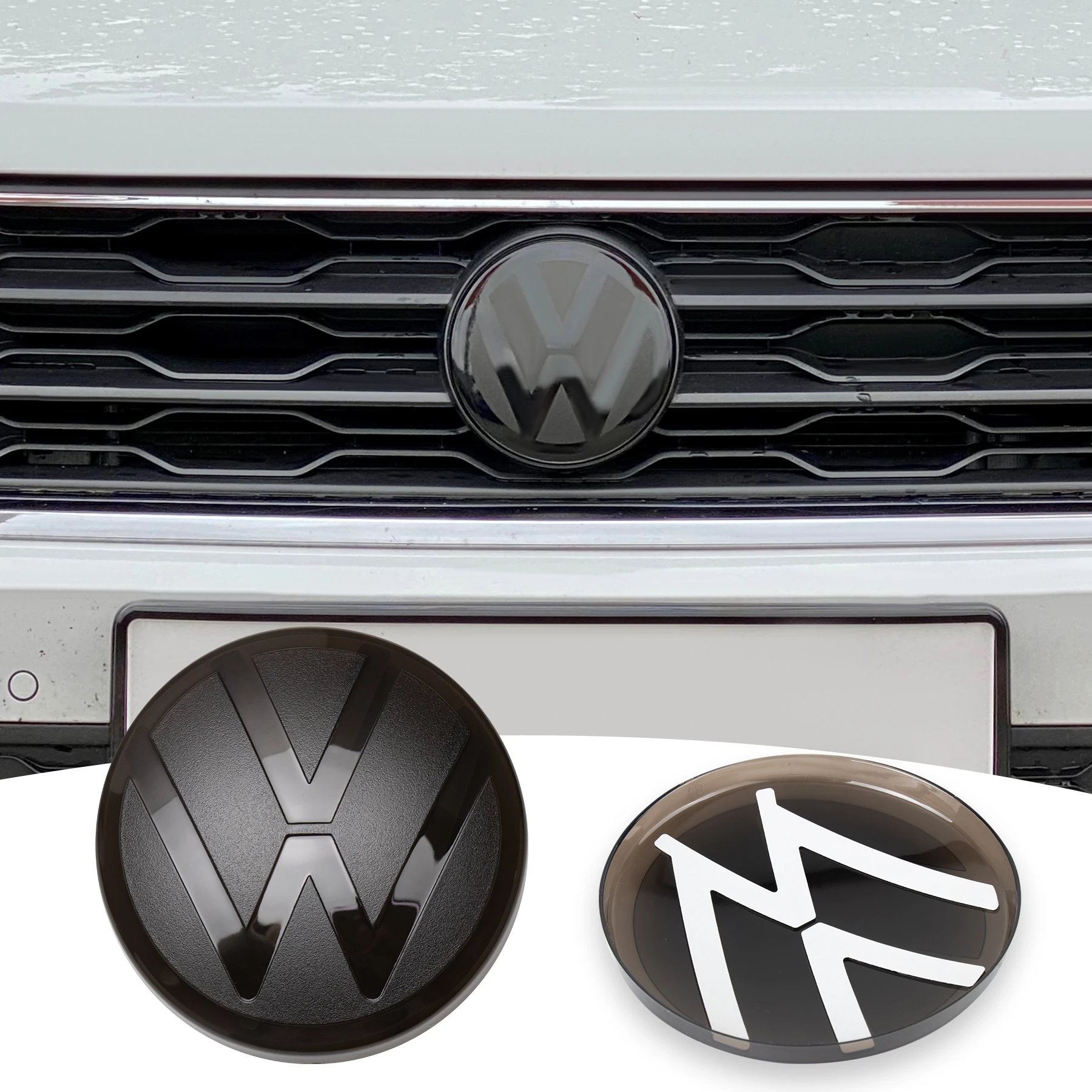 1set Car Front Grill  Rear Trunk Emblem Lid Covers Sticker For Volkswagen VW  PASSAT CC 2018-2023 Auto Accessories