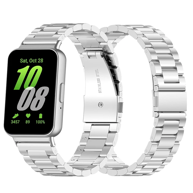 Ремешок для часов из нержавеющей стали для Samsung Galaxy Fit 3, металлический ремешок Correas reloj для Samsung Galaxy Fit 3, браслет