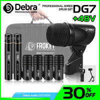 DG7 Drum Microphones Kit Cardioid Wired Professional Tom Snare Evolution Series With Clip Arm Mount High quality
