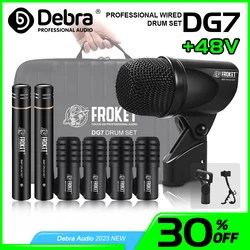 DG7 Drum Microphones Kit Cardioid Wired Professional Tom Snare Evolution Series With Clip Arm Mount High quality
