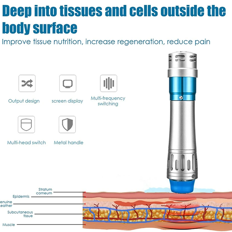 Fisioterapia Electromagnetic Shock Wave Therapy Machine Shockwave ED Head Treatment Pain Relief Device Beauty Health Masajeador