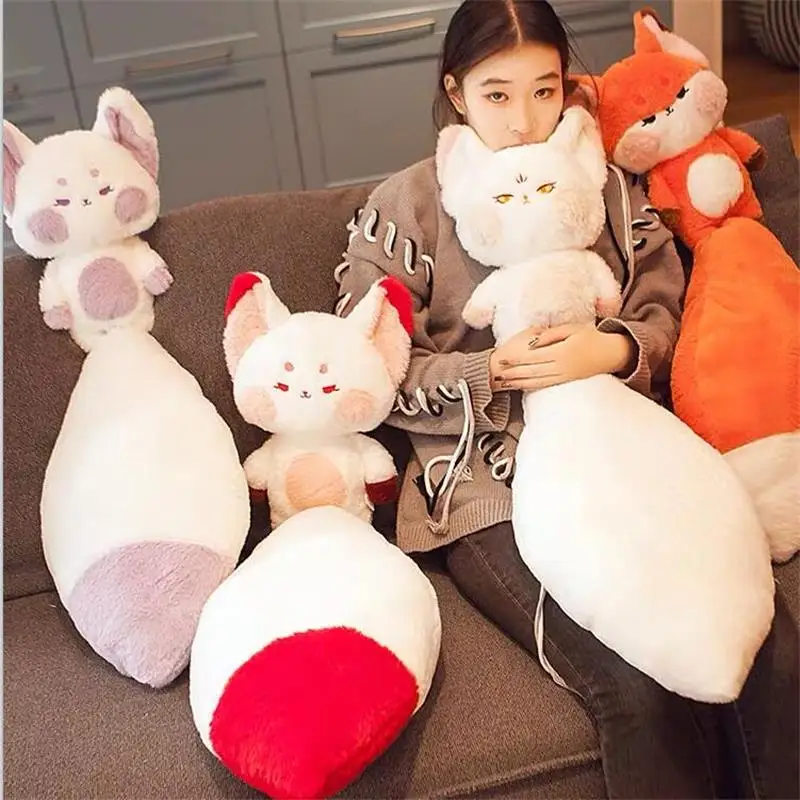 New Kawaii Big Tail Fox Plush Doll Cute Dudu Fox Girl Creative Pillow Doll Toy Christmas Girlfriend Birthday Gift