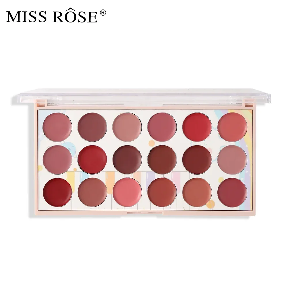 Miss Rose Beauty 18 Colors Natural Nude Moisturizing Non-stick Cup Lipstick Palette Long Lasting Waterproof Matte Lipstick Sets