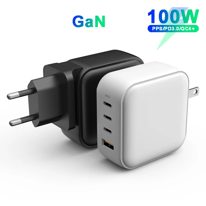 100W 4 Port GaN USB Type-C PD3.0 Power Adapter 87W/65W/45W/20W Fast Charger For Macbook iPhone 13 iPad Pro SAMSUNG S21 Ultra PPS