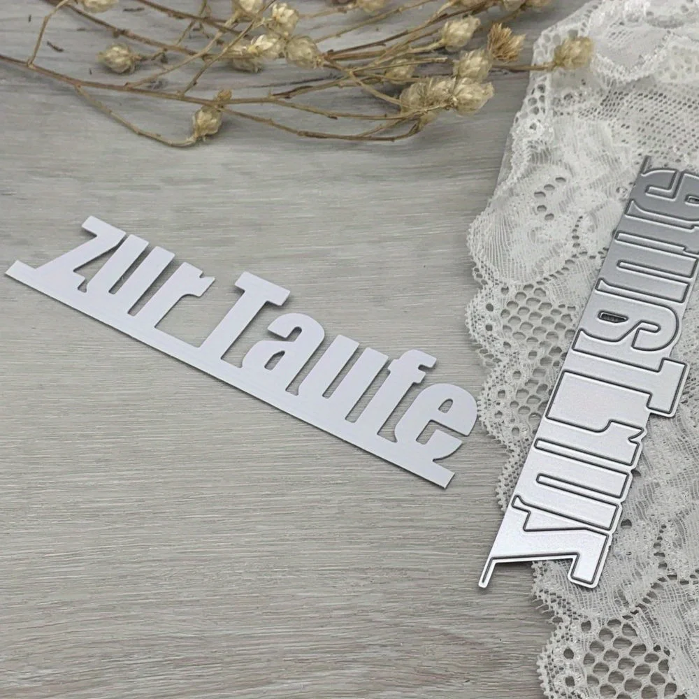 1pcs metal cutting dies cut die mold German words decoration Scrapbook paper craft blade punch stencils dies
