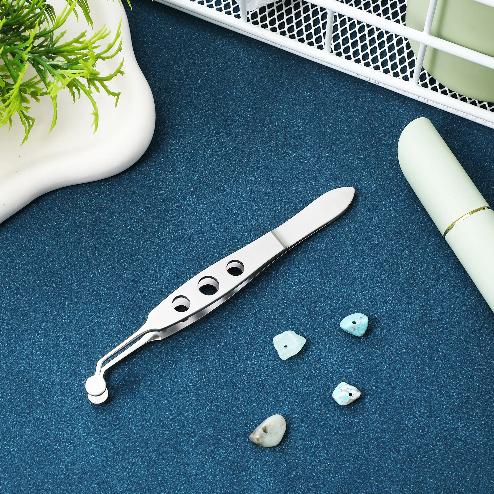 

Meibomian Gland Massage Tweezers Stainless Steel Round Tip Eyelid Forceps For Eye Swollen Eye