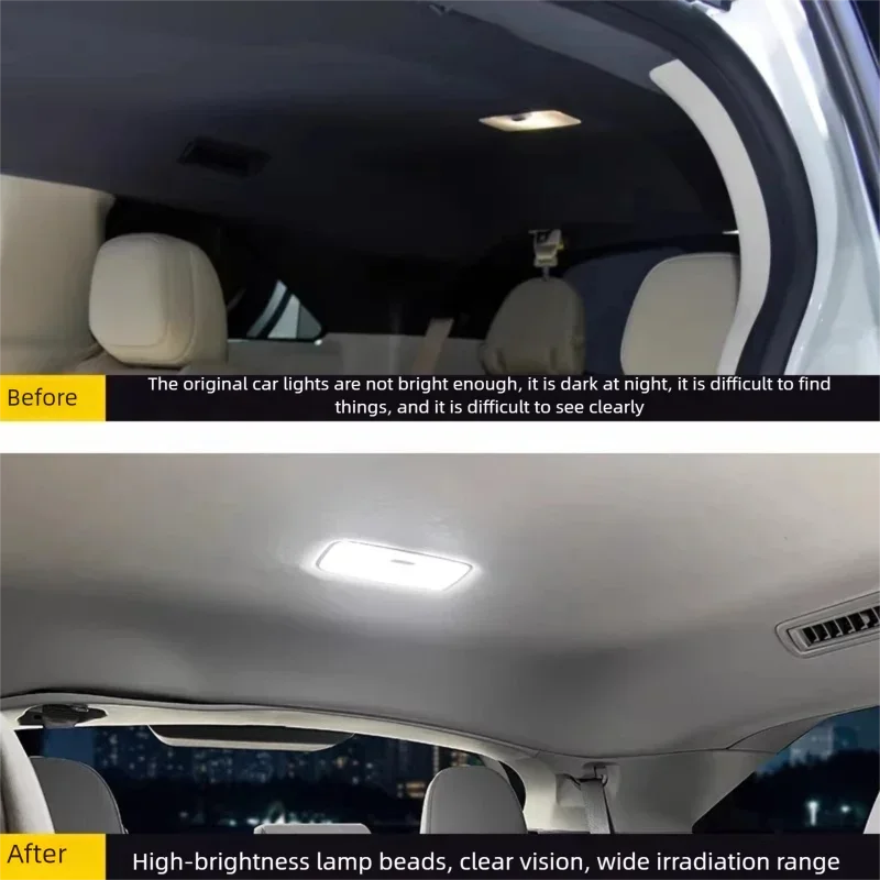 

For Toyota Sienna Rear Reading Light Modified, Granvia Third Row Roof Light High Brightness LED Lamp Accessories