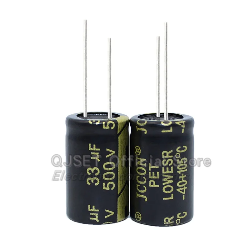 5pcs JCCON Capacitor 500V 33uF 47uF 450V High Frequency Low Resistance Inverter Power Supply Aluminum Electrolytic Capacitor500v