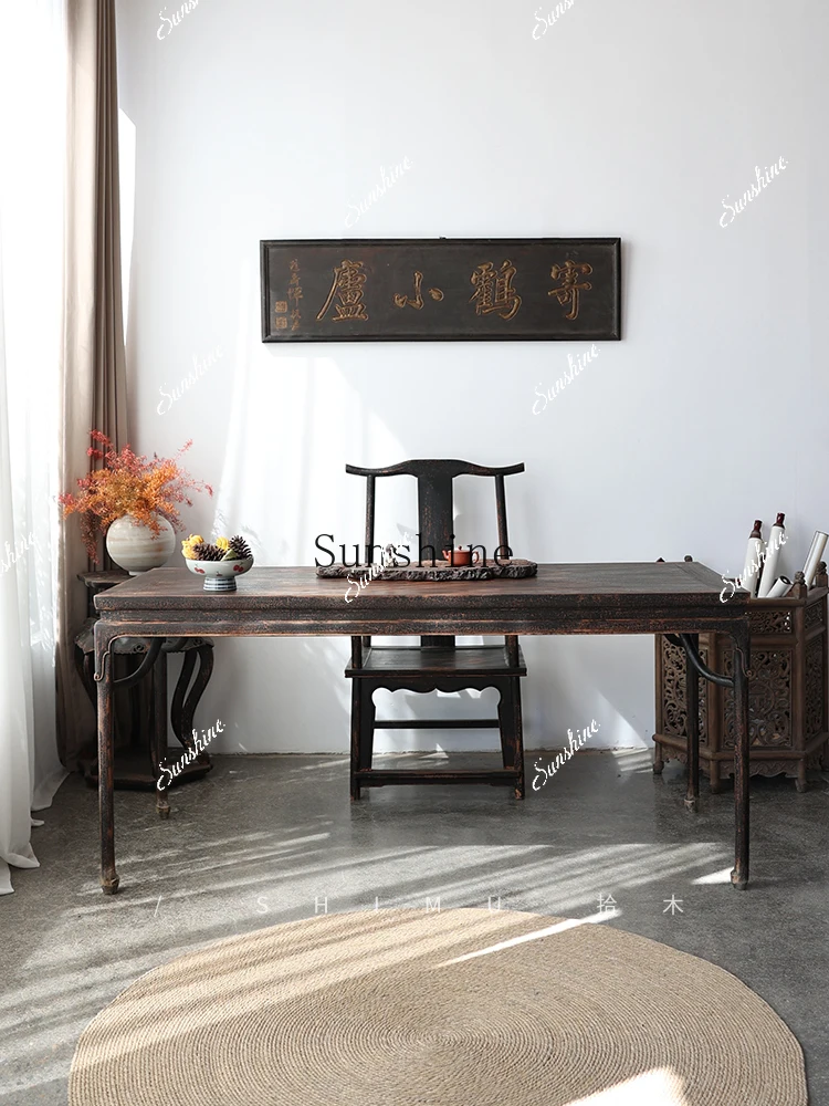 

Tea table case few calligraphy writing desk office solid wood Chinese antique Ming and Qing classical TF
