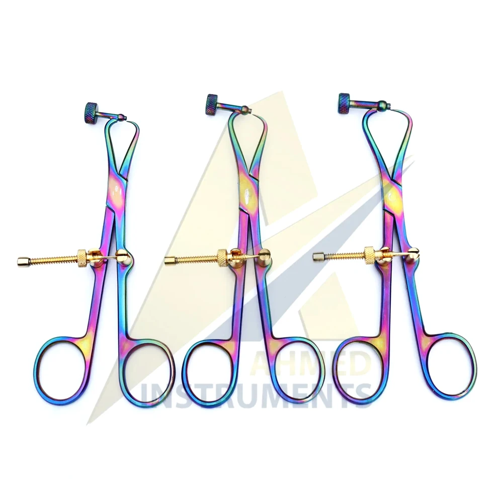 2024 Set Of 3 Plate Holding & Drill Guide Forceps With Multi Plasma Coated Orthopedic By SUAVE SURGICAL INSTRUMENTS