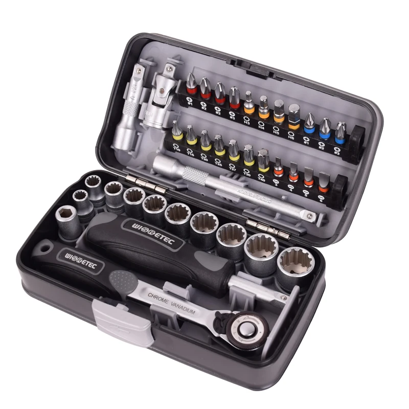 High Quality Portable Mini Ratchet Wrench 38pcs Mechanical Bicycle Car Repair Household Tools Bike Kit