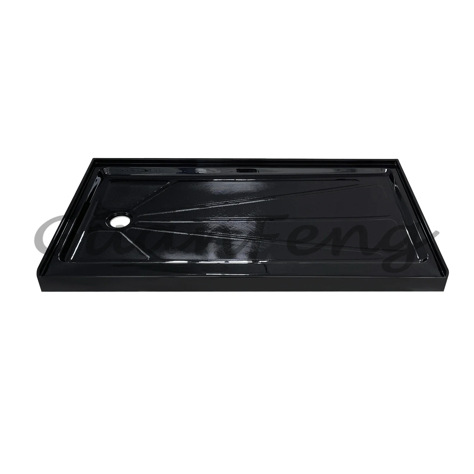 Jazz White Acrylic Shower Tray, Anti-Slip Texture Single Threshold Shower Base for Bathroom