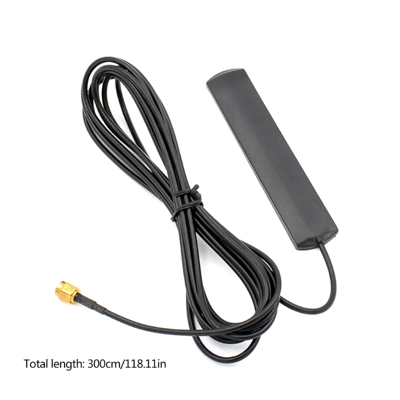 Conector macho SMA Antena, Cabo adesivo para carro, Roteador WiFi, Ferramenta de reforço de sinal Antena 4G GSM, 700-2600MHz Patch de fita colada, 3M