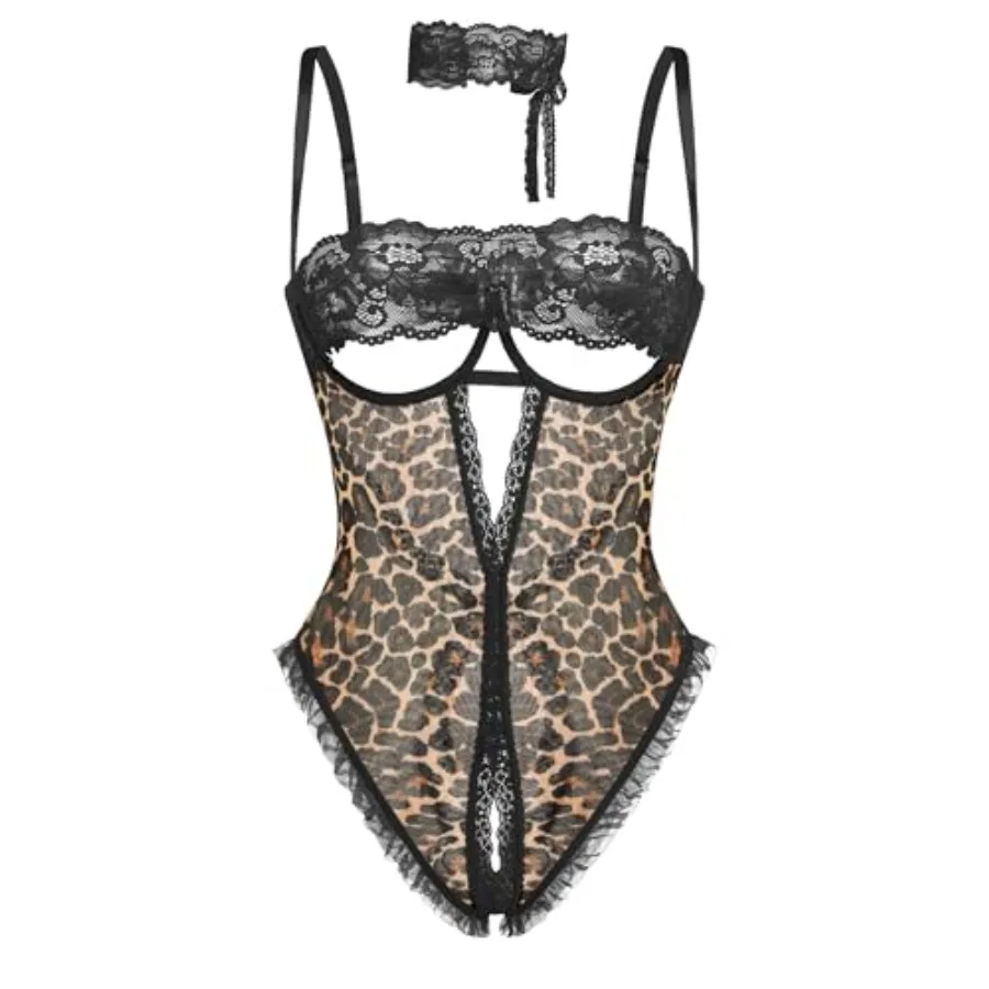 

Avidlove Sexy Lingerie for Women Lace V Neck Teddy Lingerie One Pcs Mini Bodysuit Exotic BabyDoll