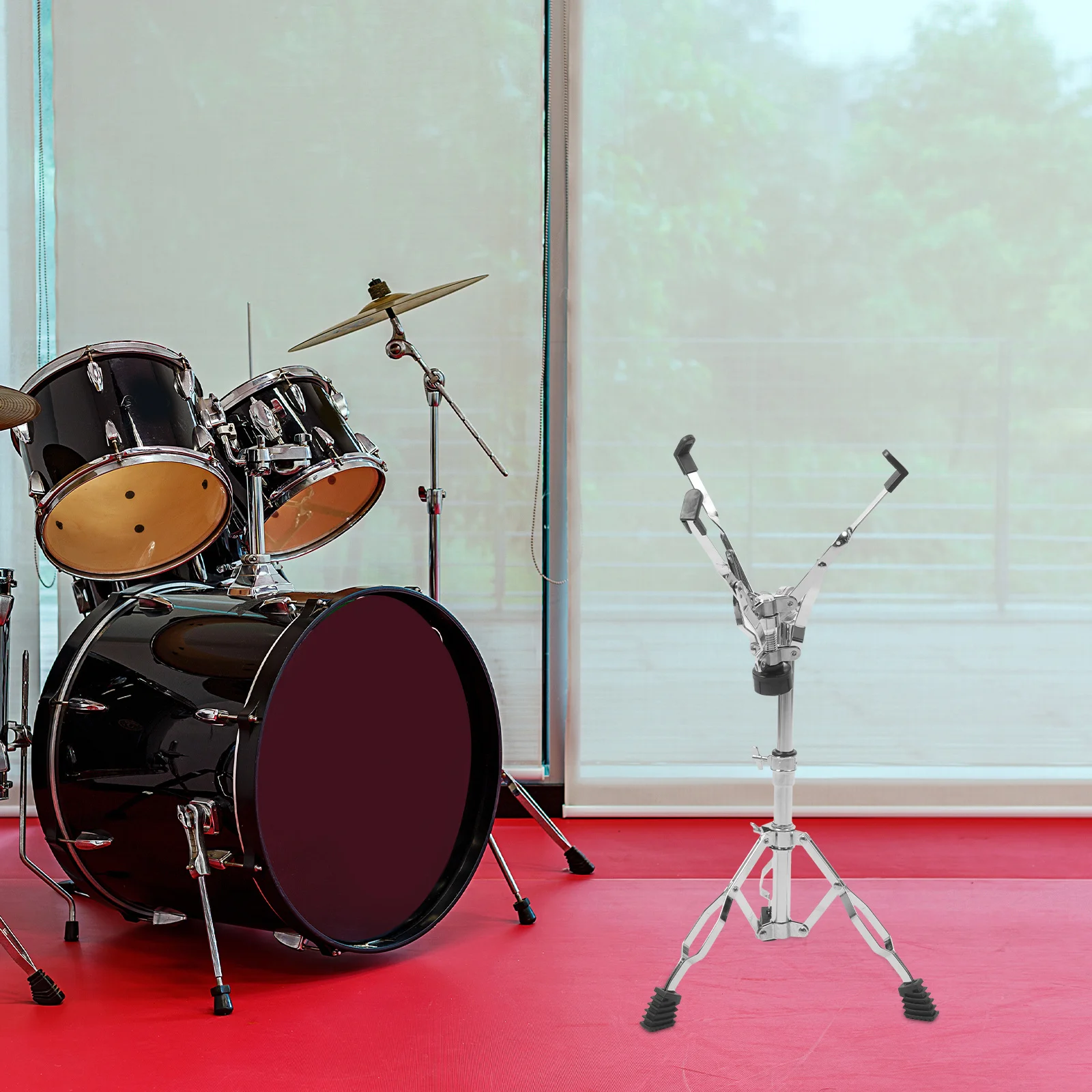 

Metal Snare Drum Bracket Supports Adjustable Stand Practice Shelf Stands High Steel