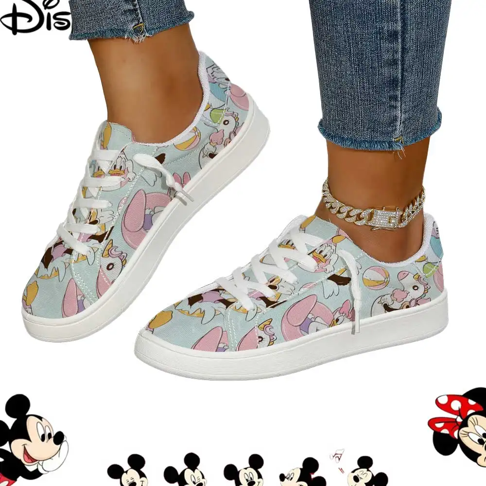 

Женские низкие кроссовки Disney Daisy Duck Pool Party Print, светло-голубые, повседневные