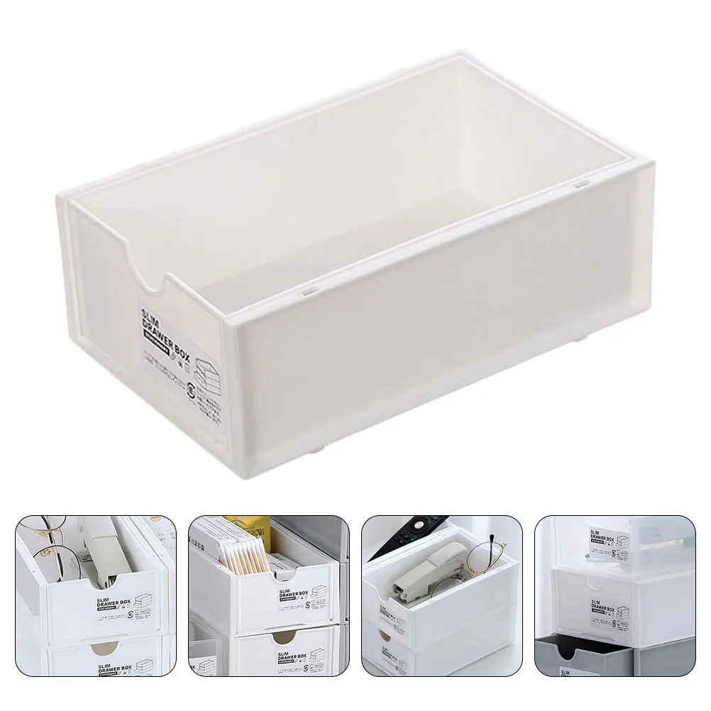 

Desk Storage Box Bins Desktop Home Organizers Organiser Drawers Container Small Stackable