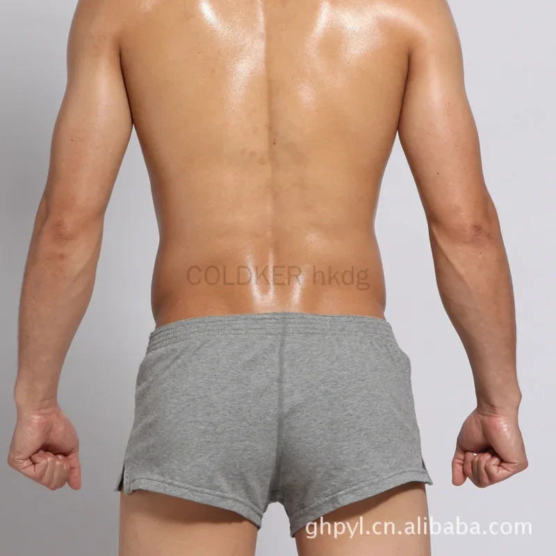 Seobean Men's Casual Underwear Comfortable and Breathable Pajama Shorts Grey Black Boxers Shorts Perfect for Daily Use