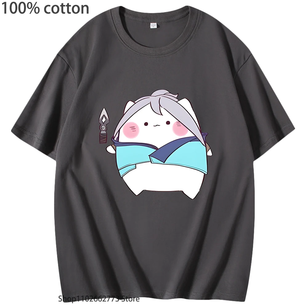 VALORANT – T-Shirts pour hommes et femmes, vêtements unisexes, graphique de dessin animé imprimé, Costume de jeu, 100% coton, vêtements Kpop