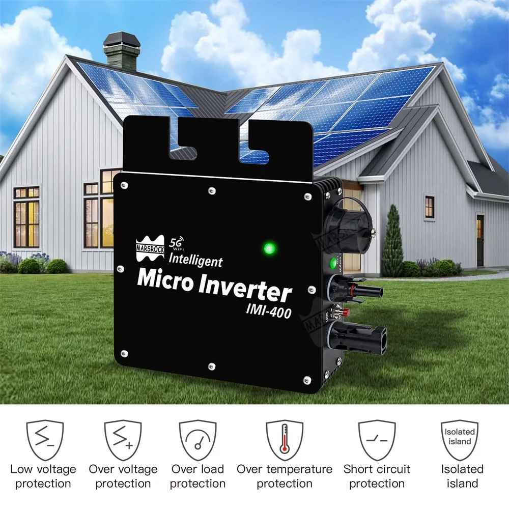 400Watt Solar Grid Tie Inverter MPPT IP65 Build in WIFI Solar PV Converter 18-52VDC To 230VAC Easy to Install For Solar Panel