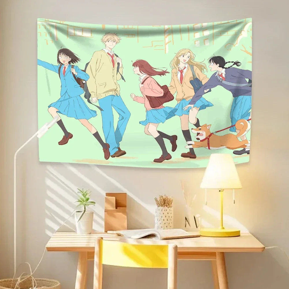Tapisserie murale décorative Skip And Loafers, style dessin animé japonais, pour la maison, chambre, dortoir, couverture de canapé, cadeau pour fans