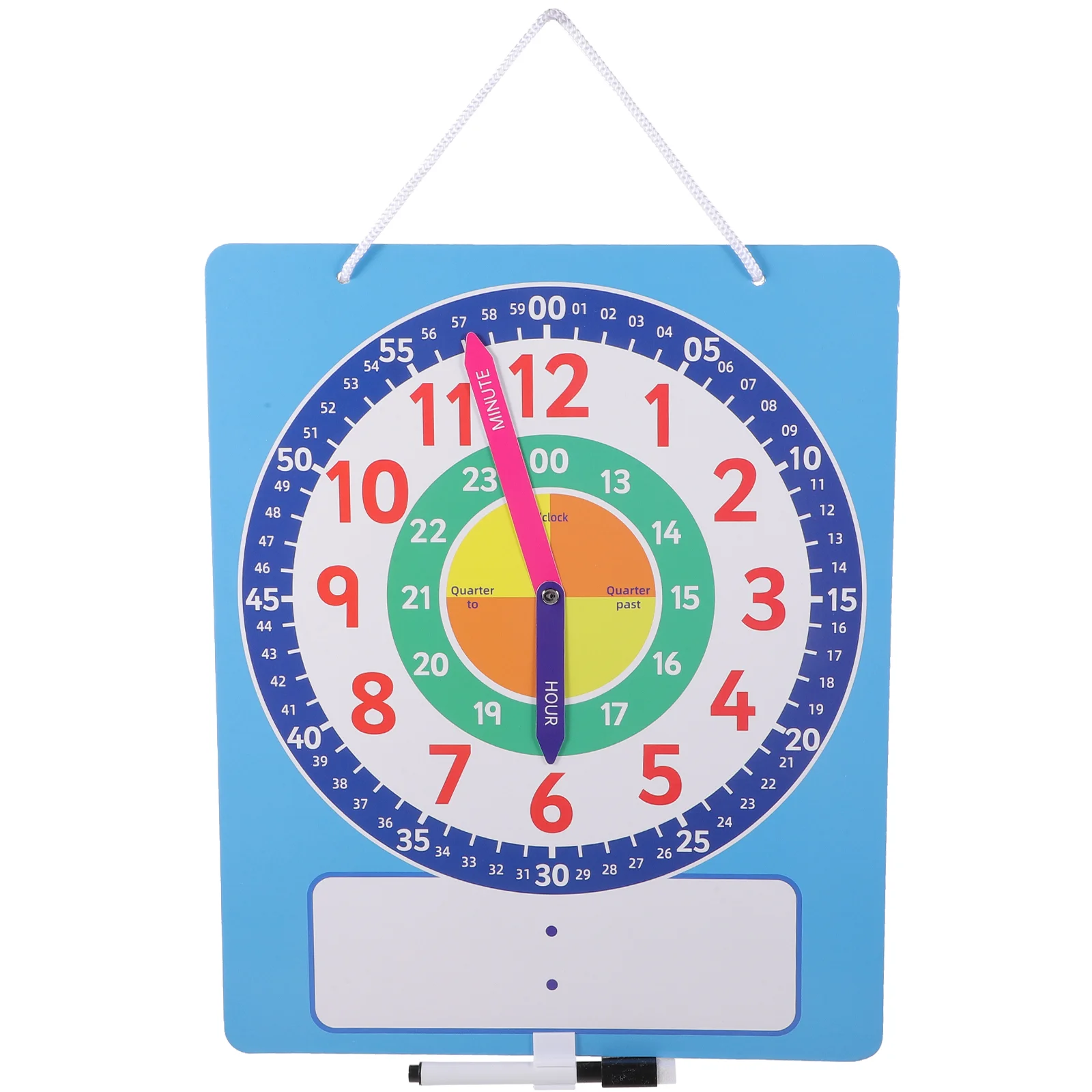 Time Teaching Aids Cognition Clock Toy Learning for Kids Timing Clocks Ages 5-7 Cardboard Tell Toddler