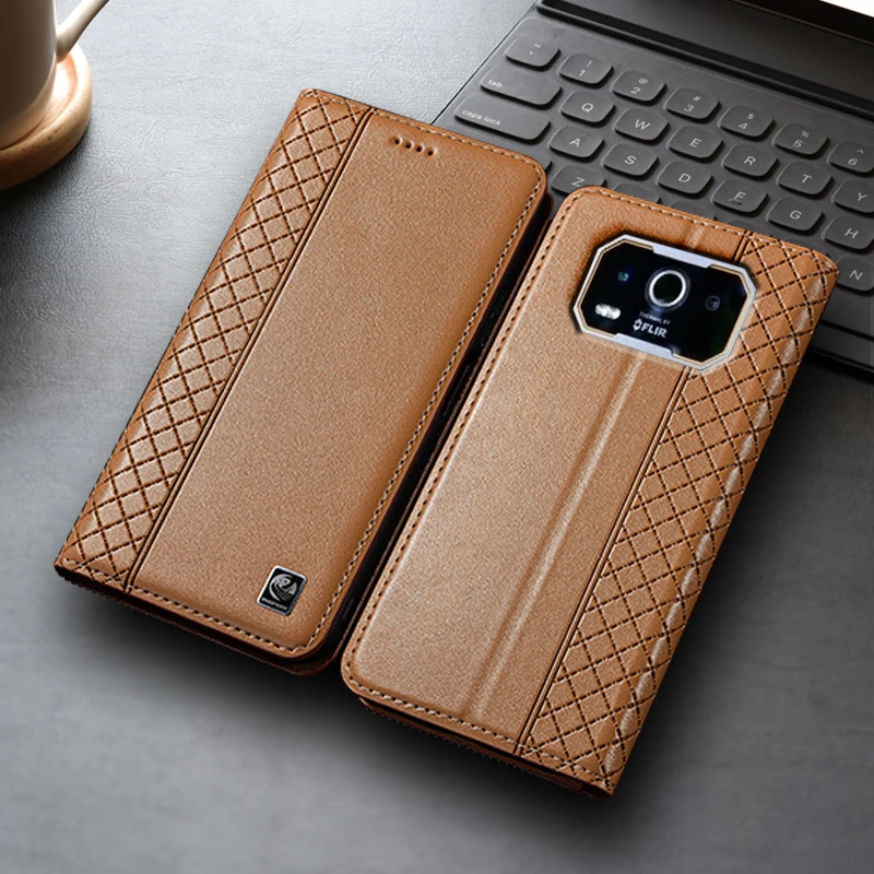 

Napa Inner Grid Genuine Leather Flip Case For Ulefone Armor 21 22 23 24 25T 26 27 27T 28 Mini 20 20T Pro Ultra Cover Card Cases