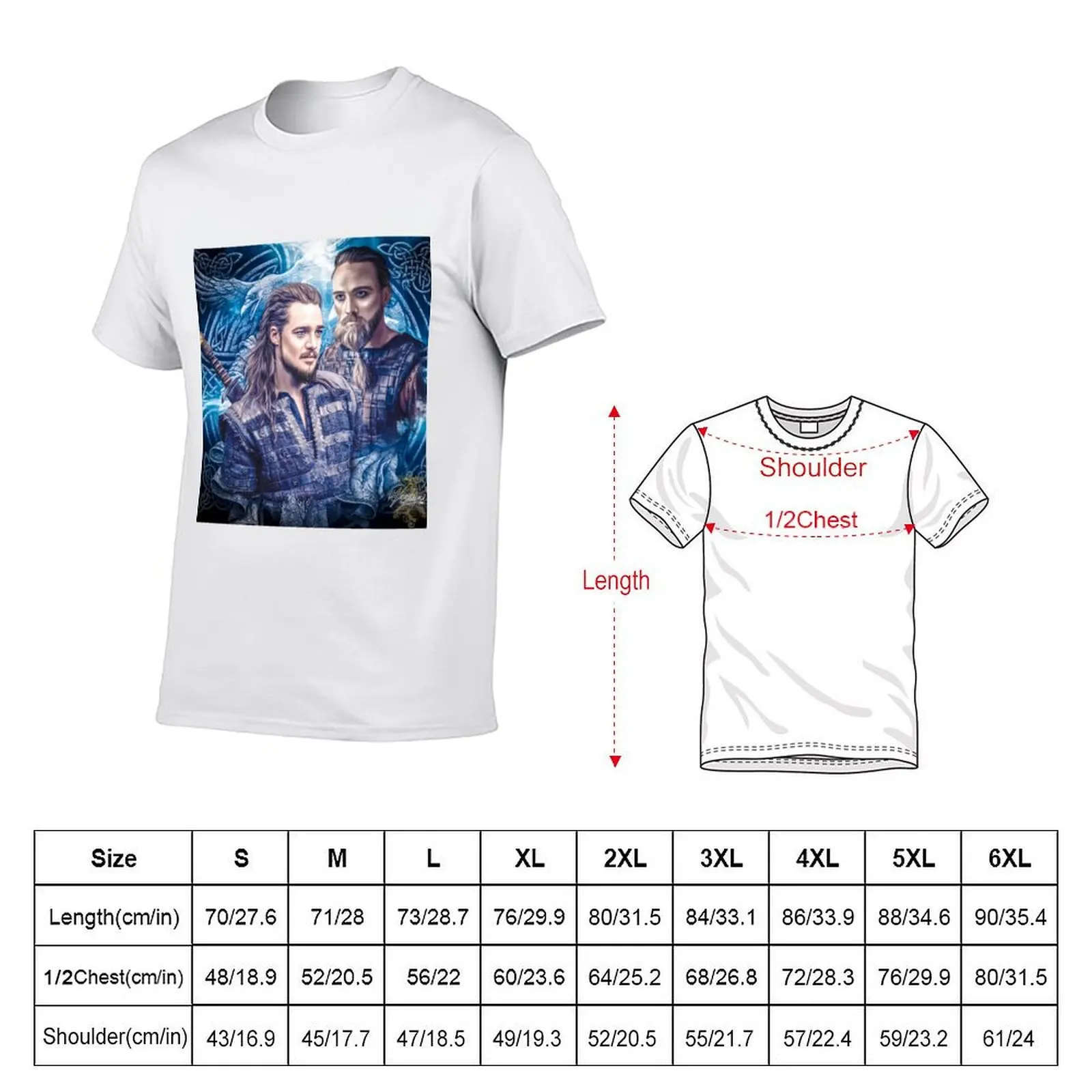 Erik and Uhtred- The Last Kingdom T-Shirt Basic Tee Shirt for Everyday Outfit