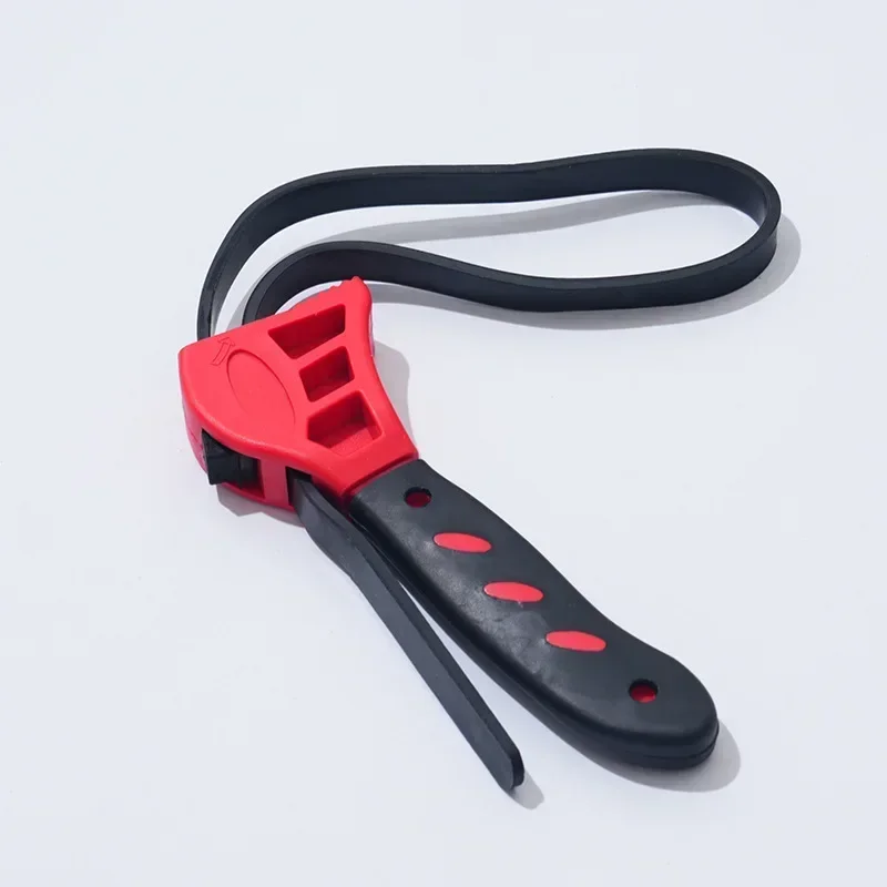 Multifunction Adjustable Belt Wrench Tool Heavy Duty Universal Rubber Strap Spanner for Oil Filter Removal Car Repair Bottle
