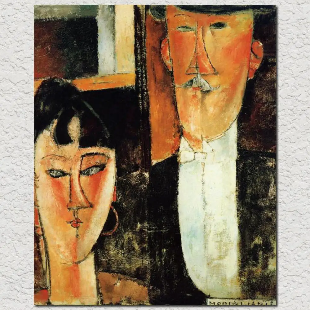 

Свадебная и жениха пары Amedeo Modigliani картина маслом высокое качество картина на холст ручная роспись для декора зала