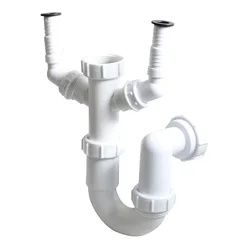 Talea Kitchen single sink downpipe, washbasin fittings white drainpipe sink downpipe into the wall GN002C010
