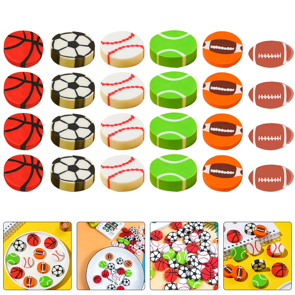 

90 Pcs Erasers for Cartoon Ball Students Mini Small Delicate Cute Funny Pencil School