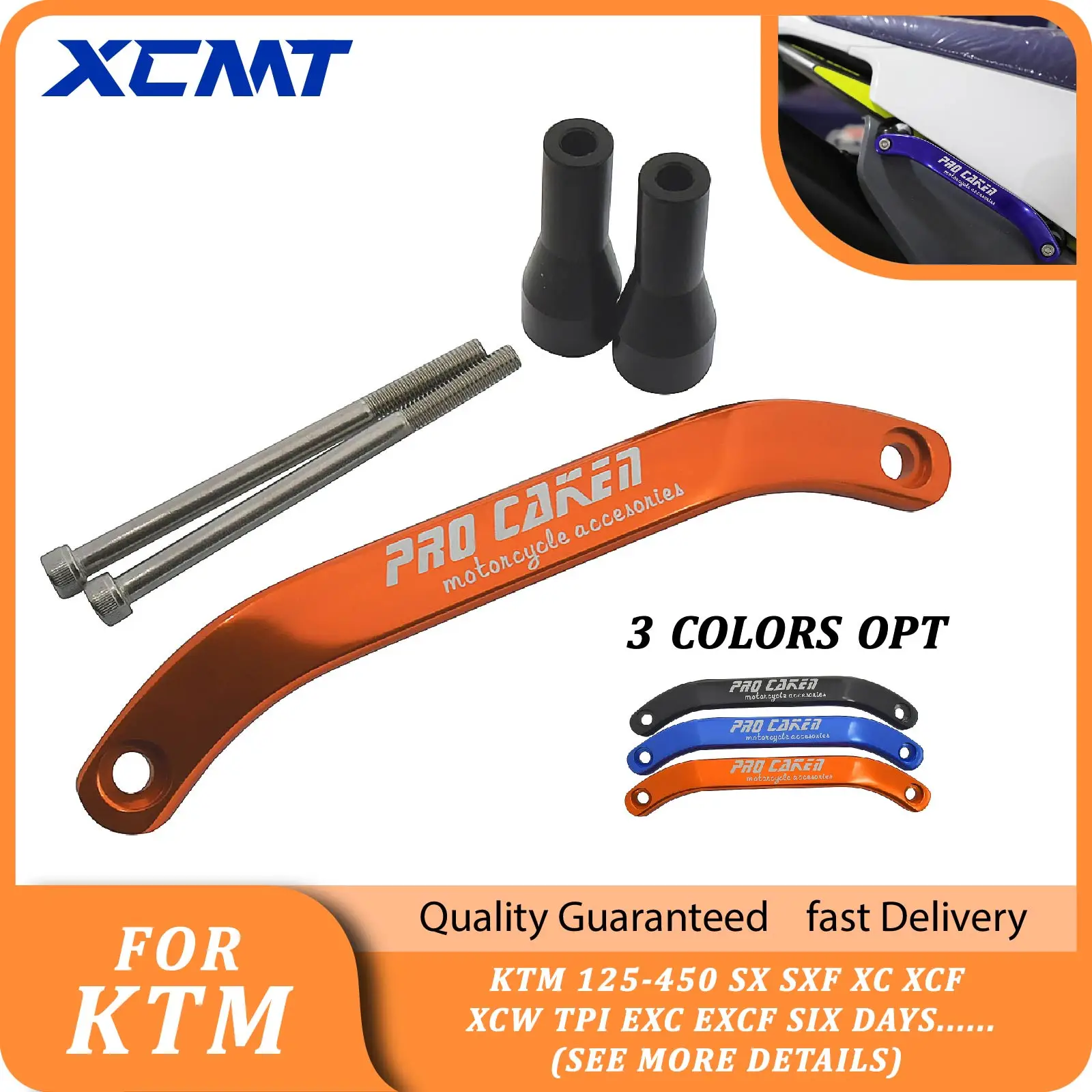 

Rear Seat Grab Handle Motorcycle CNC Rail Handle Handrail For KTM 125-450 SX SXF XC XCF XCW TPI EXC EXCF SIX DAYS 2019 2020 2022