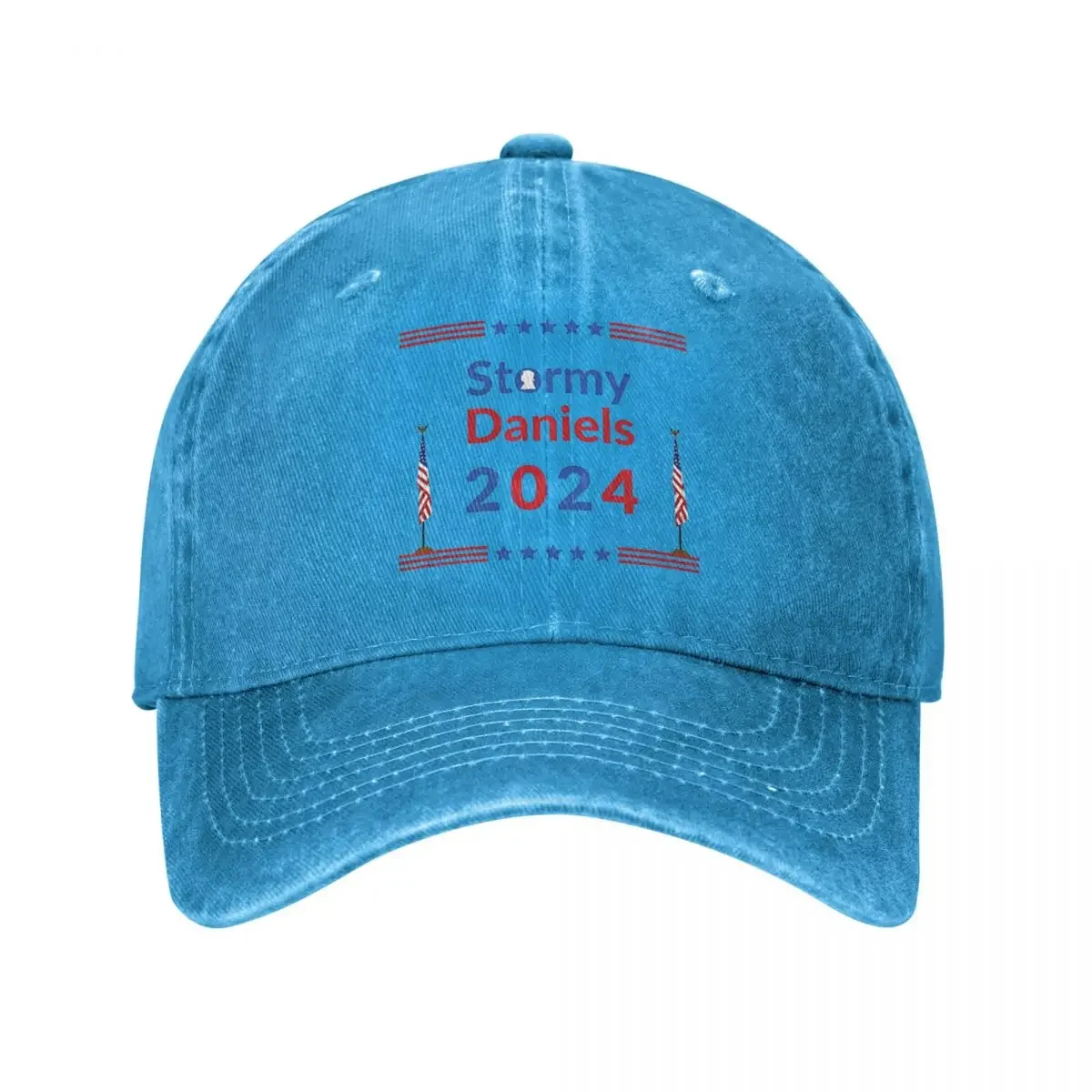 Stormy Daniels 2024 Stormy Daniels Vs Trump Men Baseball Caps Distressed Washed Hats Cap Outdoor Running Adjustable Snapback Cap