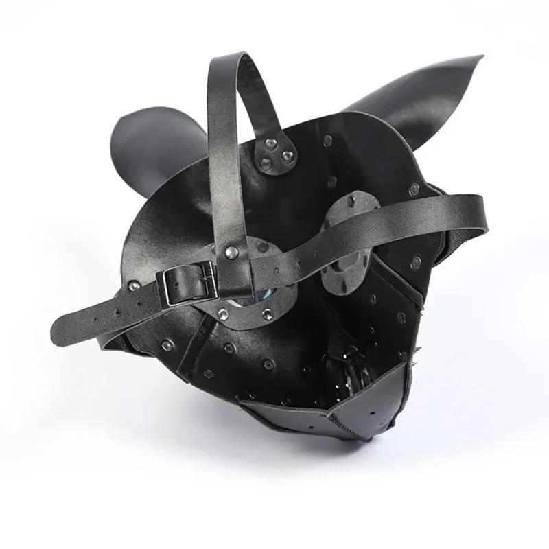 女性のためのPUバニーマスク,ストリートパンク,ハロウィーンのコスプレ,セクシー