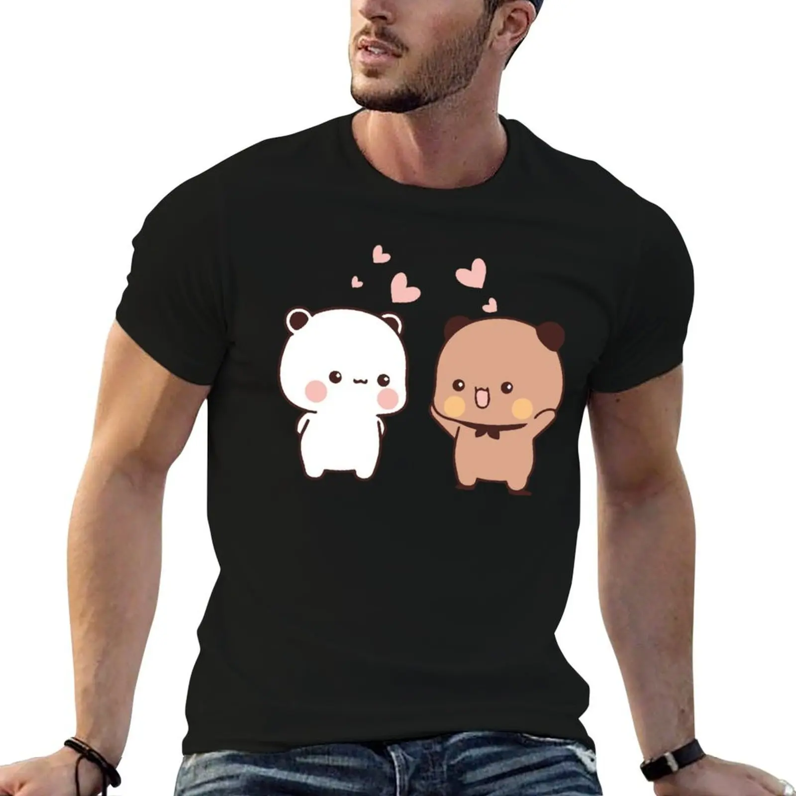 

Bear and Panda Bubu Dudu Balloon T-Shirt t shirt for man 100 percent cotton black cotton t-shirt plain for man package T-Shirt