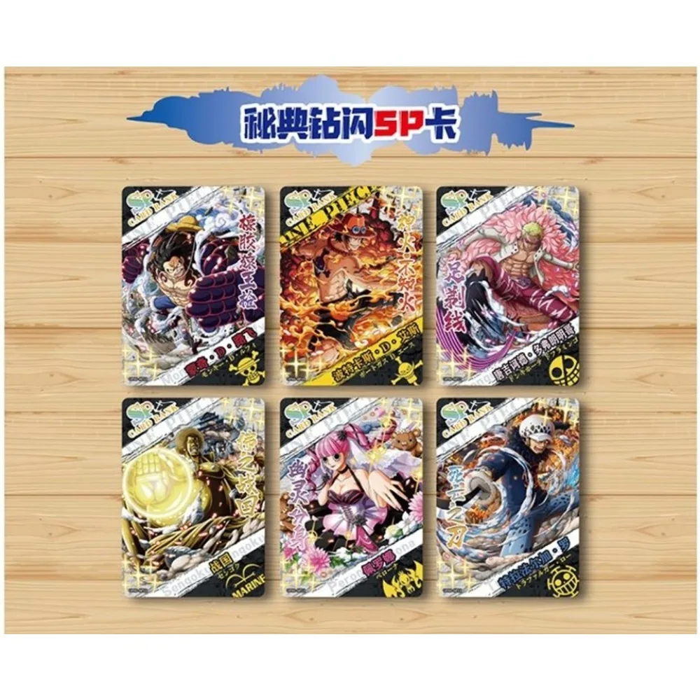 Anime One Piece Card Collection pour enfants, Luffy Zoro, ACE Top War Chapter Game, Tading Gold Plated Diamond Flash Card, Surprise Gift